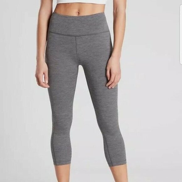 ATHLETA Womens Small Ultimate Stash Pocket Capri Leggings Tights Gray - Picture 1 of 11
